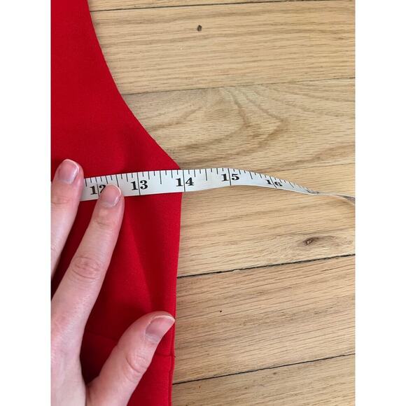 Love...Ady Nordstrom Women's XS Dress Red Scalloped V-Neck Fit & Flare Mini - Picture 7 of 11